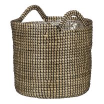 Basket pot 514 made of seagrass with handles